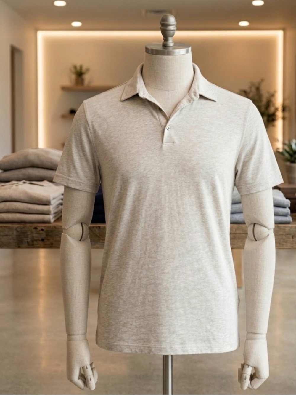 Men's Light Gray Polo Shirt - Soft Everyday Comfort